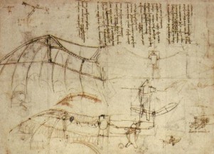 Leonardo Design for a Flying Machine, c. 1488